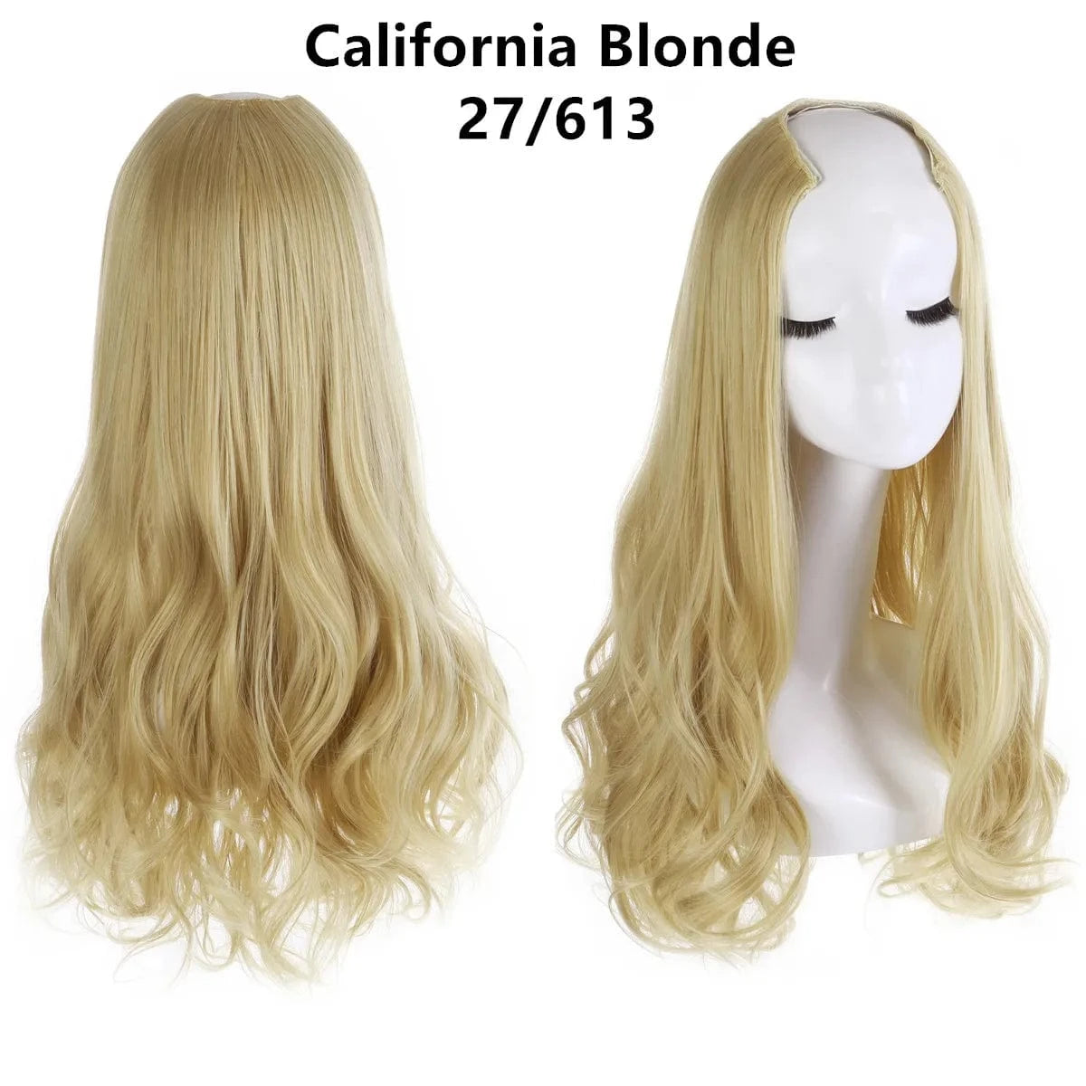 20 Inches / 27/613 SARLA  Wholesale 20" Long Curly Loose Wave Synthetic Hairpieces Natural Hair Extension Clip-in Upart U Part Wigs