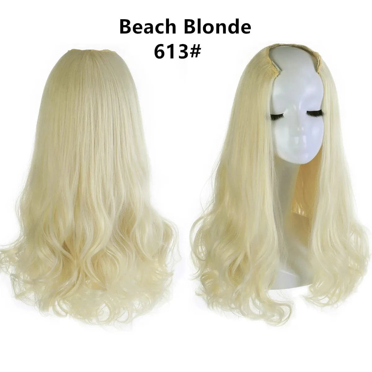 20 Inches / 613# SARLA  Wholesale 20" Long Curly Loose Wave Synthetic Hairpieces Natural Hair Extension Clip-in Upart U Part Wigs