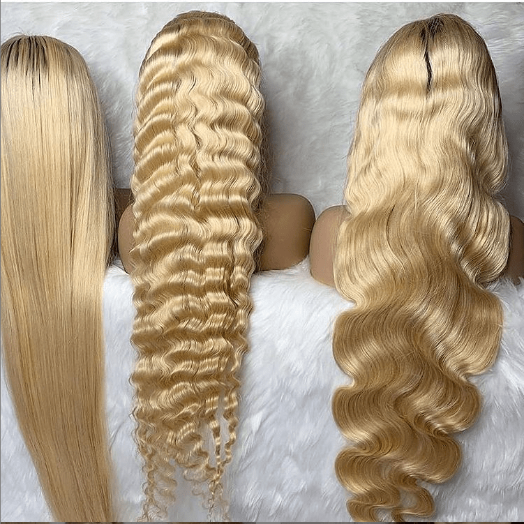 20 Inches / 6131 Sunlight 613 Blonde HD Full Lace Wigs Raw Virgin Human Hair Lace Front Wig for Black Women Peruvian 360 Lace Closure Frontal Wig