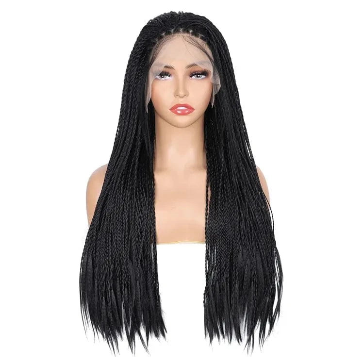 20 Inches / black2 Best Vendor for Braided Wigs Hair Frontal Lace Box Braiding Hair 13X2.5 13X3 Density 150% Fiber French Curl Braiding Hair