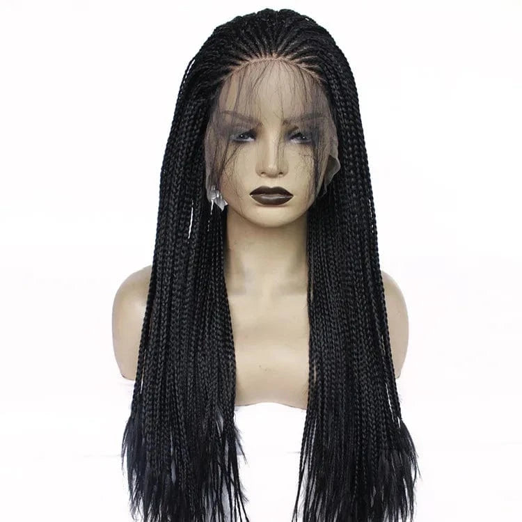 20 Inches / black3 Best Vendor for Braided Wigs Hair Frontal Lace Box Braiding Hair 13X2.5 13X3 Density 150% Fiber French Curl Braiding Hair