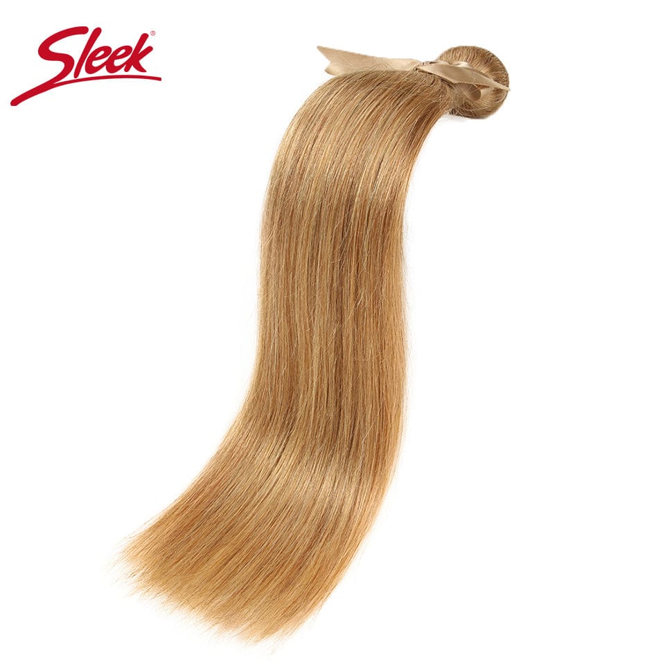 20 Inches / Blonde Sleek Blonde Straight Hair Bundles 8 To 28 inches Brazilian Hair Weave Bundles Remy Hair Deal Extension For Black Women