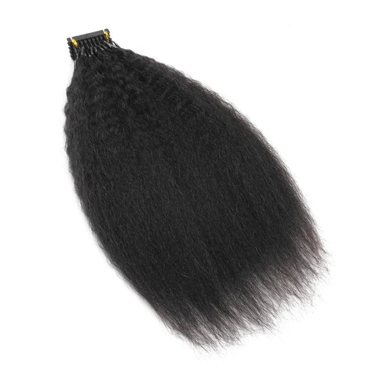 20 Inches / kinky straight VMAE Mongolian Cuticle Aligned 6D Hair Extension Prebonded Hair Natural Color Afro Kinky Curly 3A 3B 3C 6D Human Hair Extensions