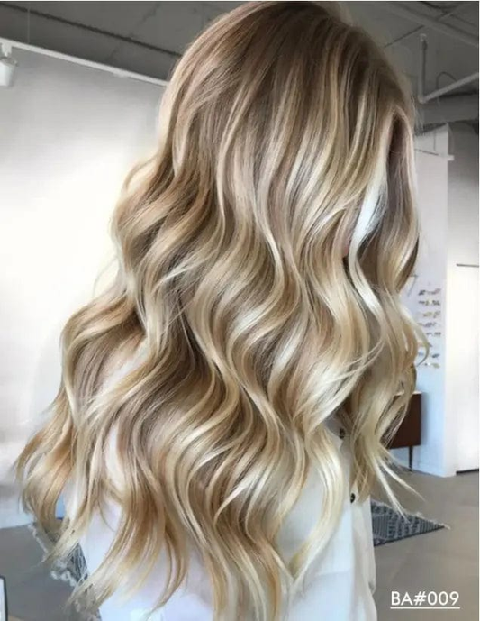 20 Inches / # style1 Exotic Brown Highlight Color Wigs Water Wave Pre Plucked Cuticle Aligned Vietnam Human Hair HD Lace Front Wigs