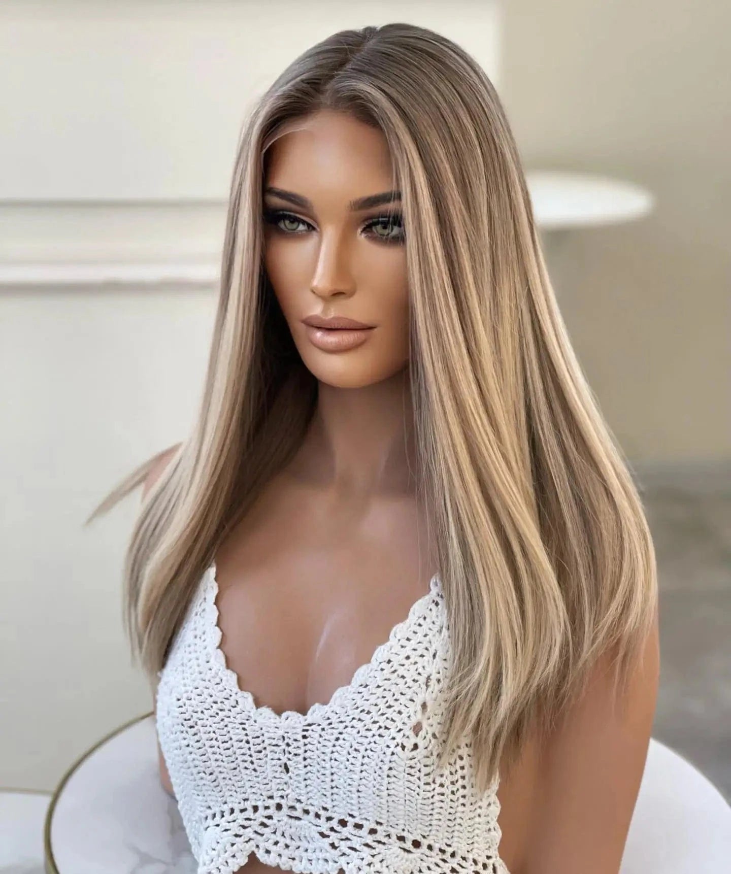 20 Inches / Wig 4 Freedom 18 Inches Layered Cut Gray Blonde Color Bob Style Virgin Remy European Cuticle Human Hair Lace Front Wigs