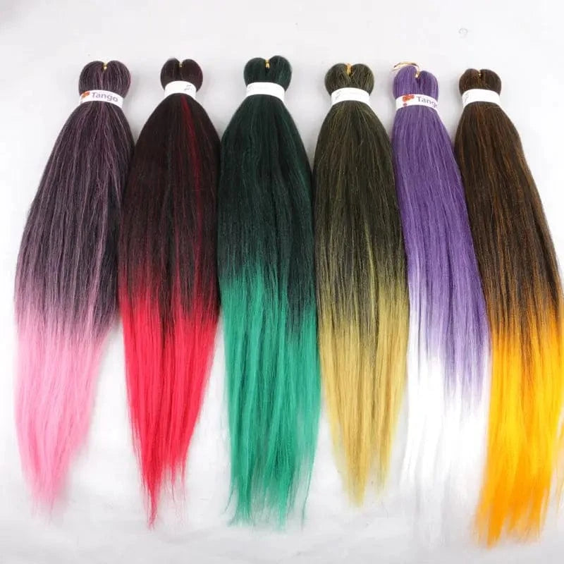200pcs Shipping by Express DHL Cheap 26inch Long Solid Color Pre stretched Ombre  Perm Yaki Style Braids Synthetic Braiding Hair