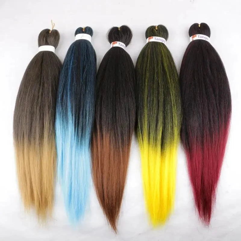 200pcs Shipping by Express DHL Cheap 26inch Long Solid Color Pre stretched Ombre  Perm Yaki Style Braids Synthetic Braiding Hair