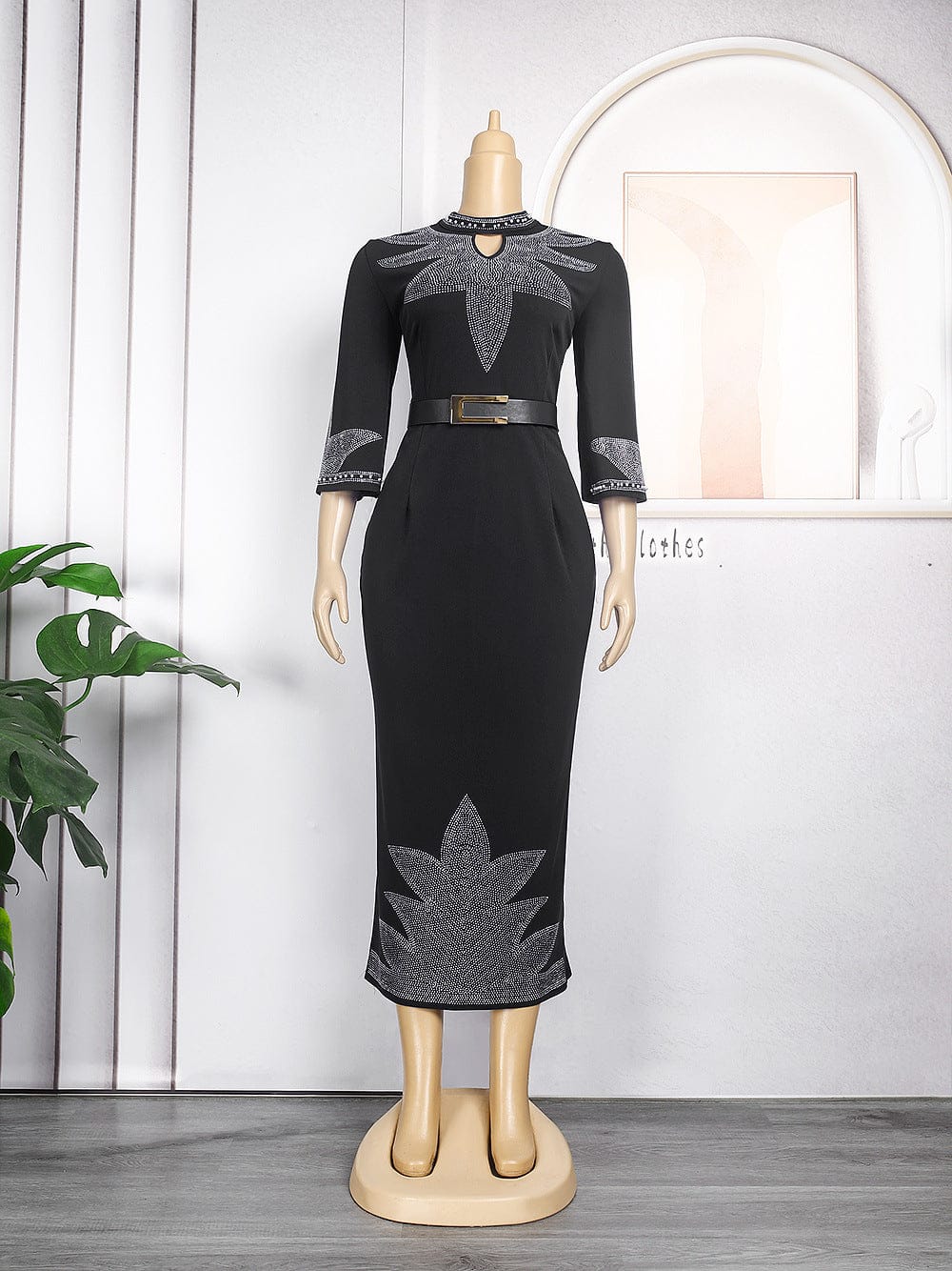 2022 African new European and American beaded evening dresses plus size long pleated dresses