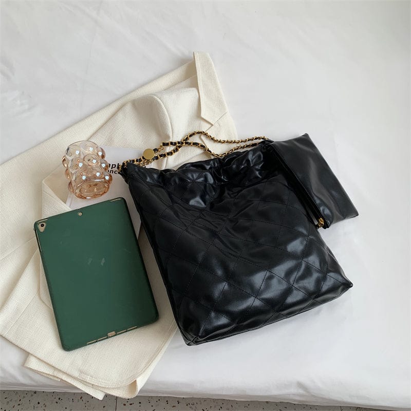 2022 Designer New Vegan Leather Purse for Ladies Inclined Shoulder Bag Lady Quilted Chains Handbags for Women Luxury Custom Logo