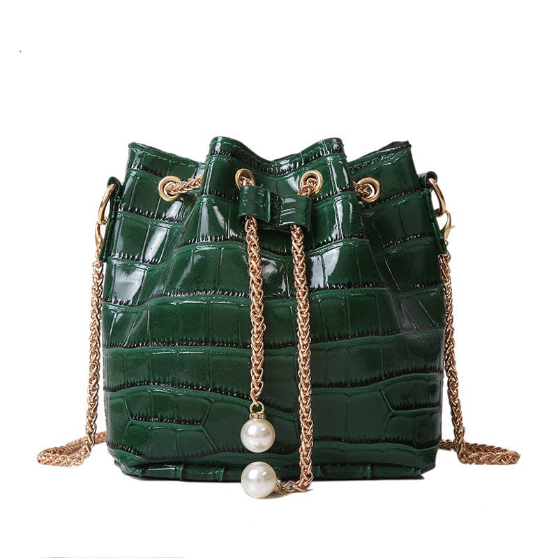 2022 Fashion Crocodile Pattern Mini Bucket Clutch Bag Small Designer Crossbody Tote Bags For Girl