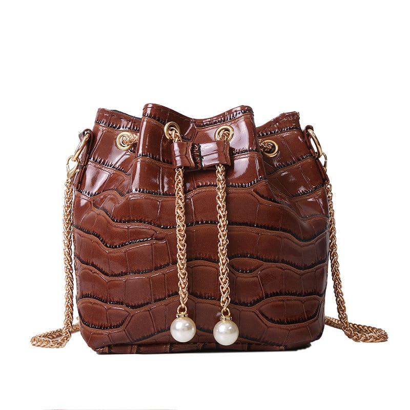 2022 Fashion Crocodile Pattern Mini Bucket Clutch Bag Small Designer Crossbody Tote Bags For Girl
