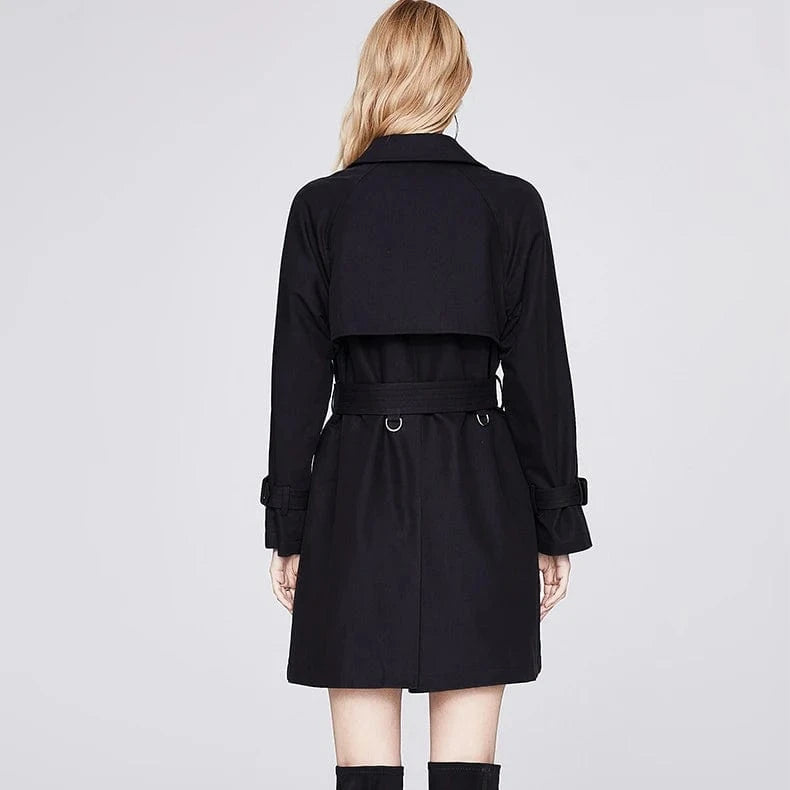 2022 Fashion Double Breasted Lapel Jacket Winter Windproof Trench Coat For Women