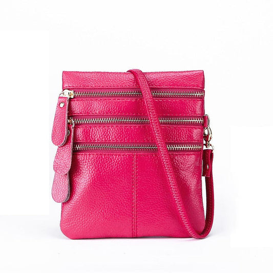 2022 fashion genuine leather women messenger bag pure colour women crossbody bag
