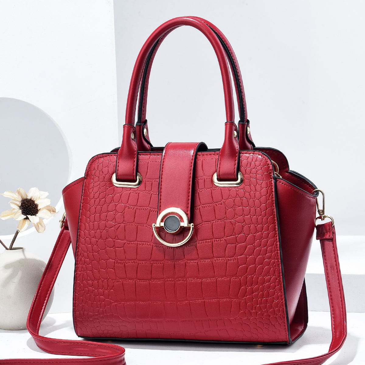 2022 Fashionable crocodile Mosaic commuting cross-body bag Leather shoulder bag large capacity woman bags wholesale handbags