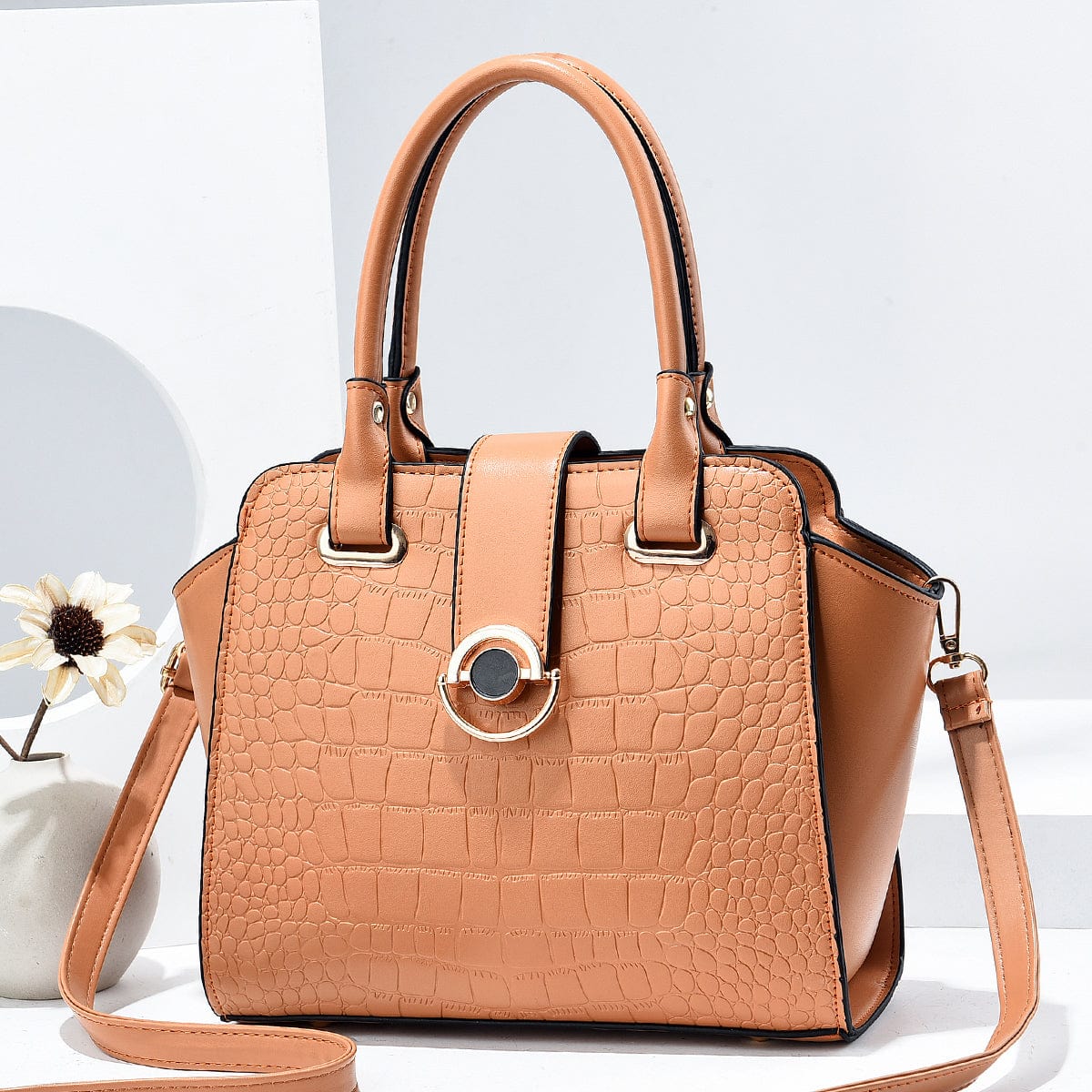 2022 Fashionable crocodile Mosaic commuting cross-body bag Leather shoulder bag large capacity woman bags wholesale handbags