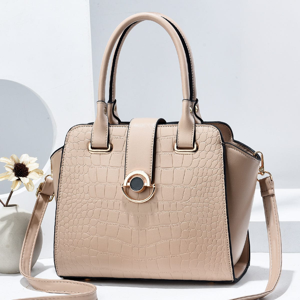 2022 Fashionable crocodile Mosaic commuting cross-body bag Leather shoulder bag large capacity woman bags wholesale handbags