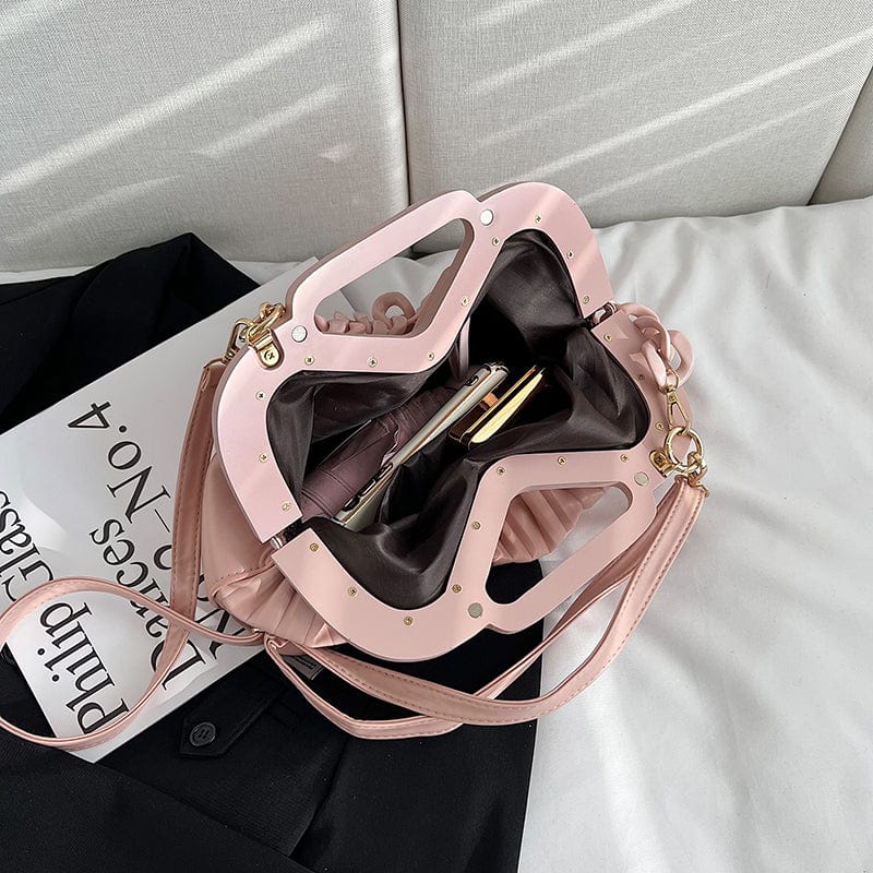2022 Handbags for Women Luxury Thick Chain Top Handle Designer Pleated Ladies Shoulder Bags Clutch Purses Crossbody Bag