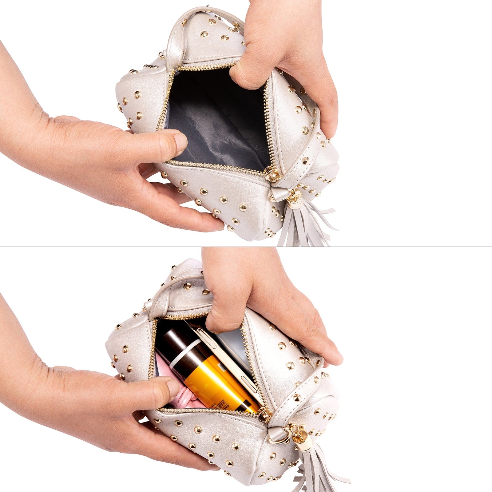2022 LOVEVOOK wholesale Bling Rivets small shoulder bags fashion ladies mini Clutch casual daily use women handbags and purses