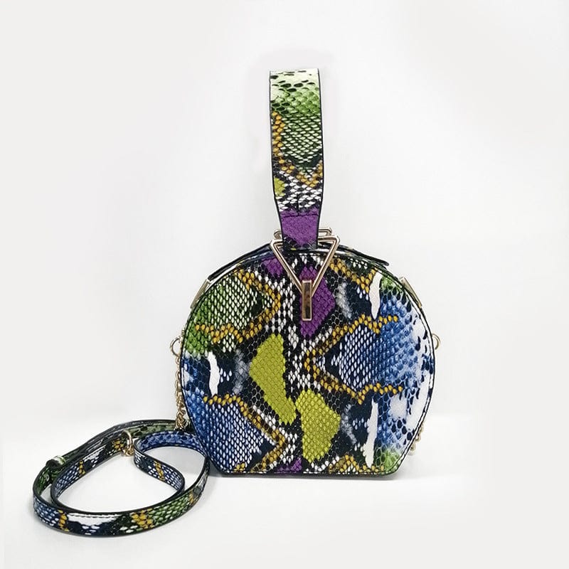 2022 new collection luxury quality python skin small round bags women handbags ladies handbags for women