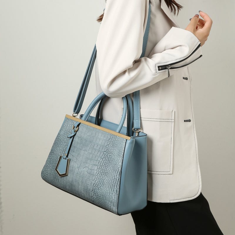 2022 New Crocodile Pattern Purse Set for Women Luxury Vegan Leather Handbag Sets 3 Pieces Lady Hand Bags