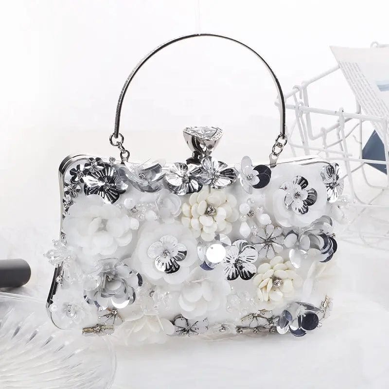 2022 New Handmade Flower Bag Factory Direct Selling Hot Party Rivals Take The Bride Evening Bag Embroidered Bead Lady Bag
