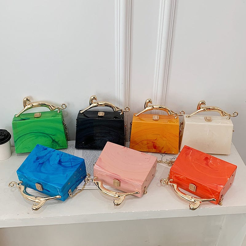 2022 Newest Unique acrylic handbag purse personalized clasp purse for girls