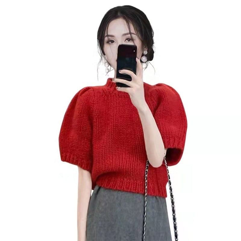 2022 Spring Fashion Design Sense Versatile Knitted Top New Women's Fashionable High-Grade Sweater