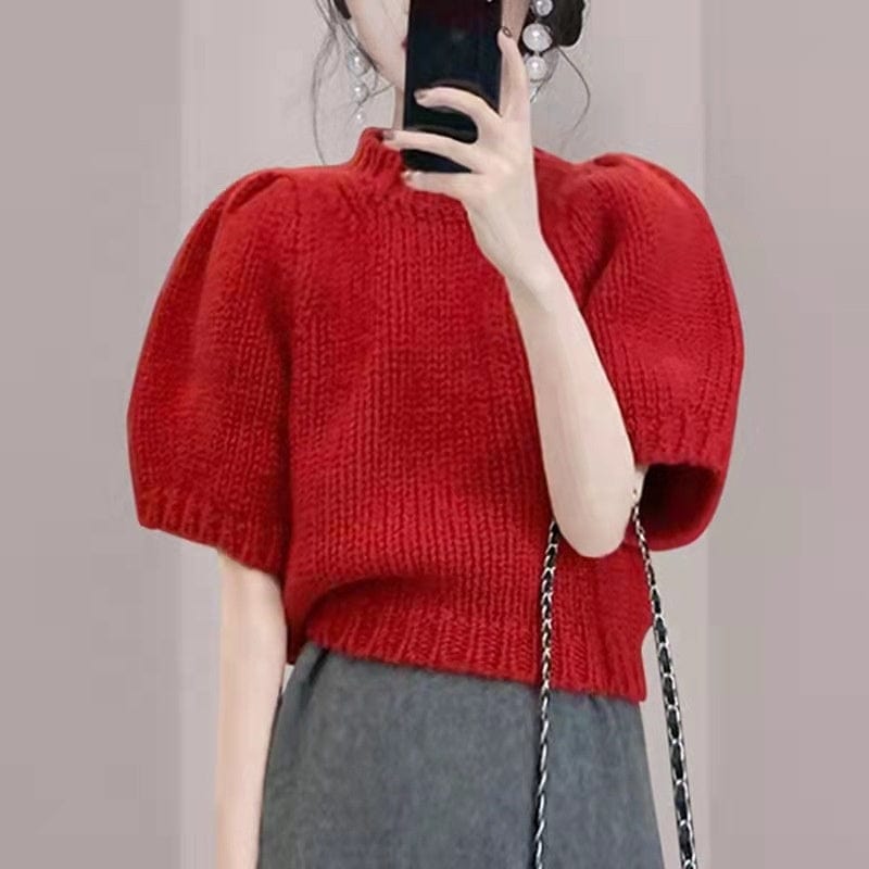 2022 Spring Fashion Design Sense Versatile Knitted Top New Women's Fashionable High-Grade Sweater