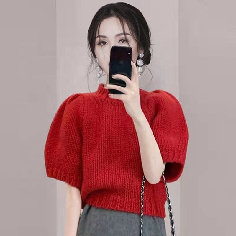 2022 Spring Fashion Design Sense Versatile Knitted Top New Women's Fashionable High-Grade Sweater
