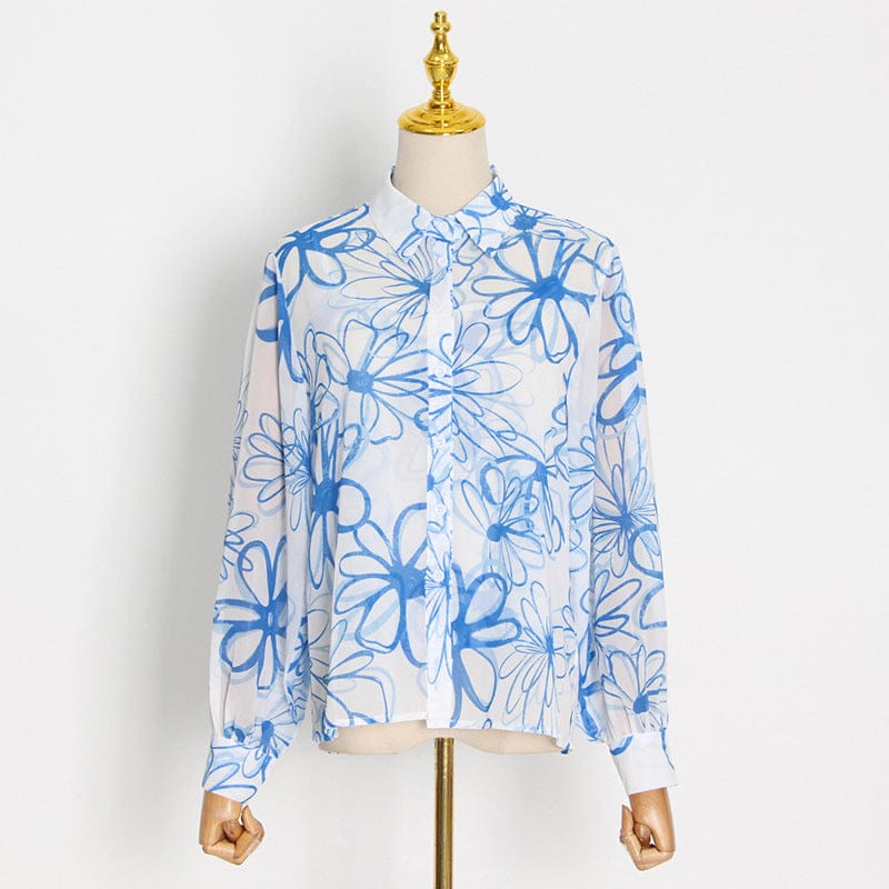 2022 Summer Beach Ropa Dama Resort Style Shirt Top + Printed Sling Shorts Three-Piece Suit Women