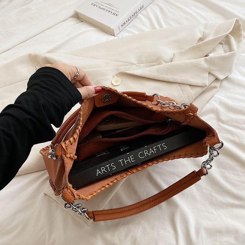 2022 Trendy Fashion PU Leather Tote Chain Shoulder Bags Custom Logo Handbags for Women Luxury Wholesale Vendor