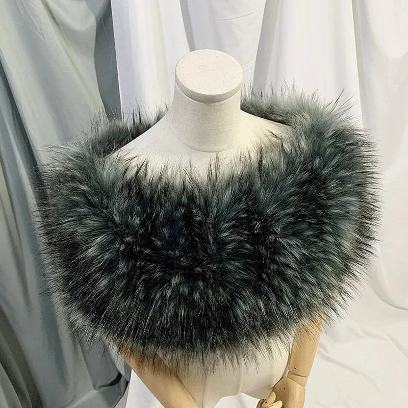 2022 Winter Bride Wedding Wrap Faux Fox Fur Coat White Black Mink Fur Evening Dress Cape Shawl
