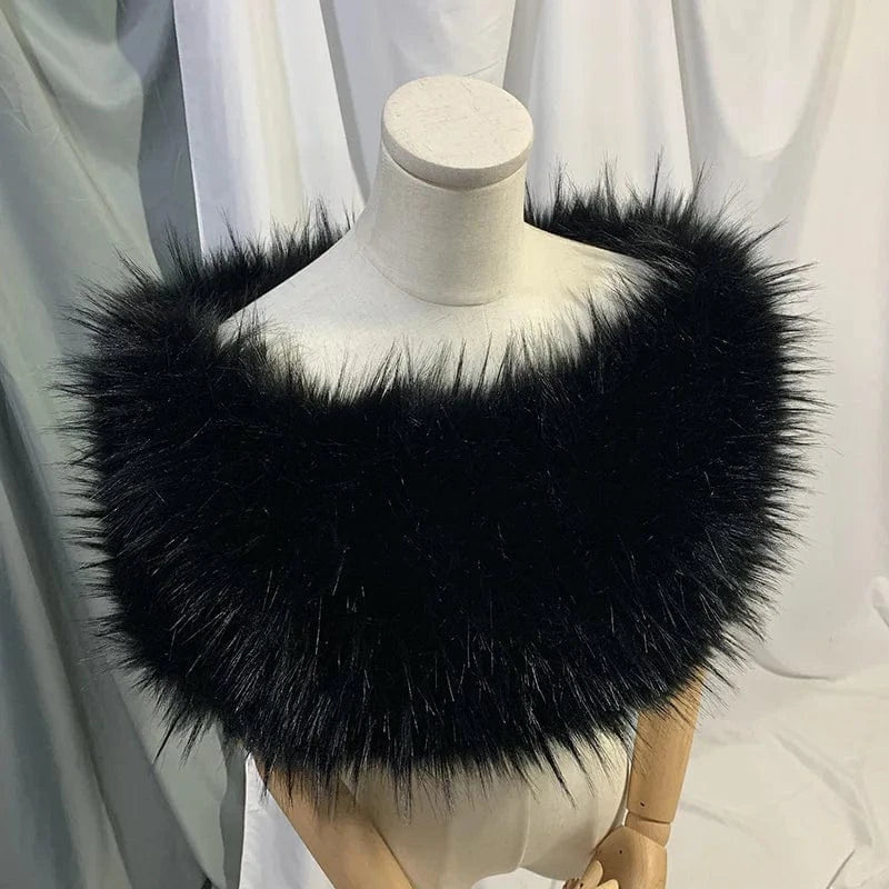 2022 Winter Bride Wedding Wrap Faux Fox Fur Coat White Black Mink Fur Evening Dress Cape Shawl