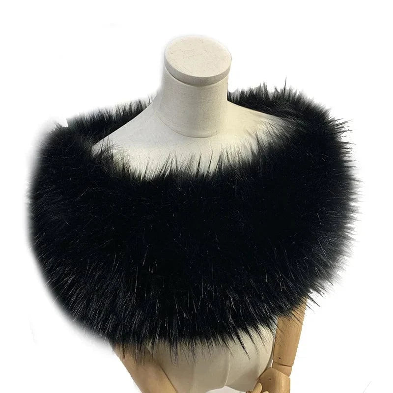 2022 Winter Bride Wedding Wrap Faux Fox Fur Coat White Black Mink Fur Evening Dress Cape Shawl