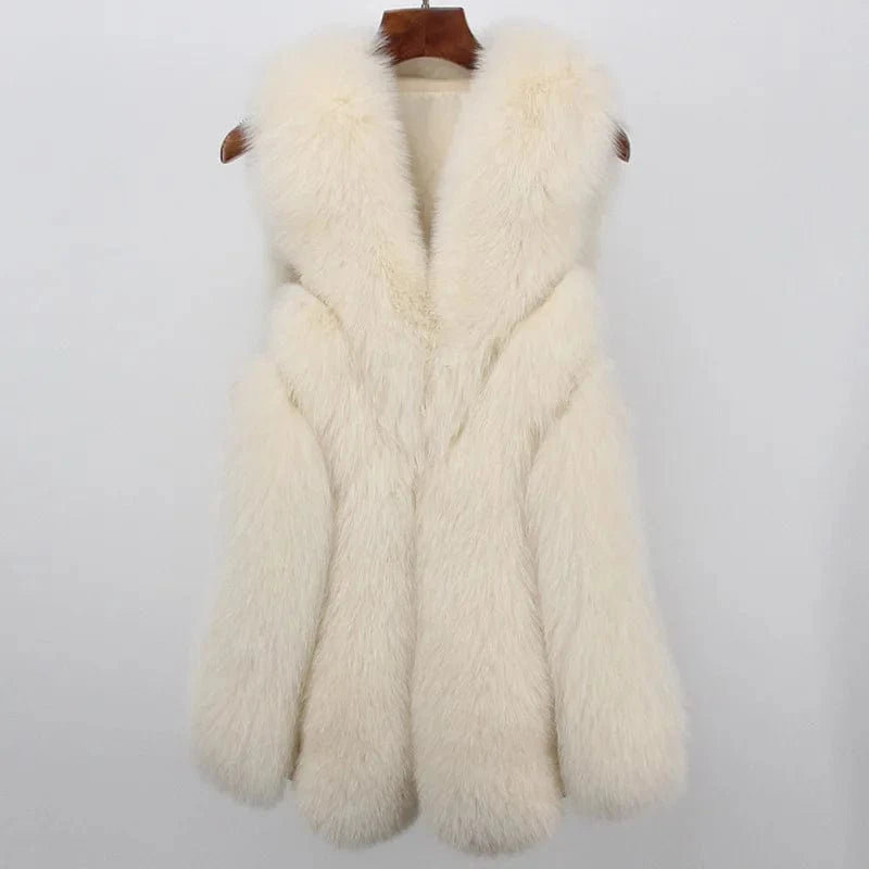 2023 Autumn And Winter New Real Fox Fur Vest Women's High Fox Fur Vest Coat Women
