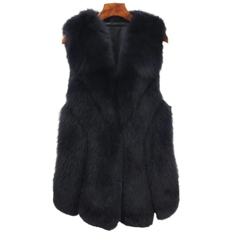 2023 Autumn And Winter New Real Fox Fur Vest Women's High Fox Fur Vest Coat Women