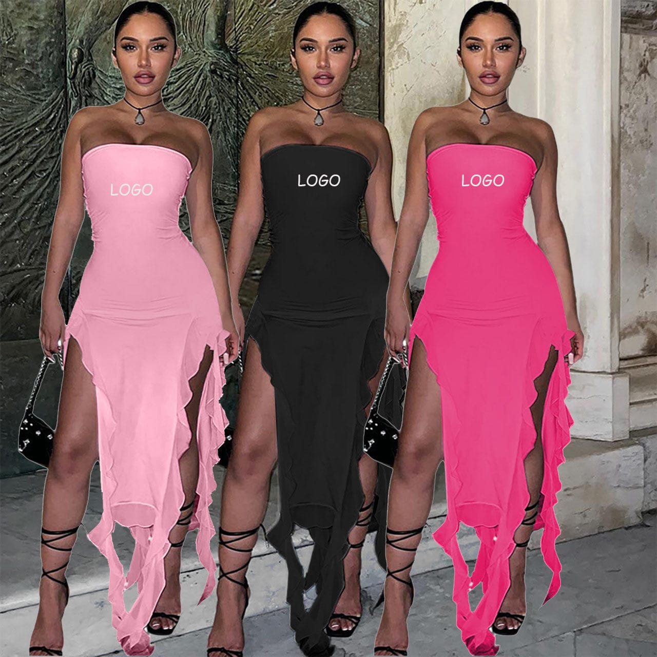 2023 Casual Fashion Dress Solid Color Plus Size Sleeveless Girls' Long Dresses Spring Summer Woman Clothing For Women