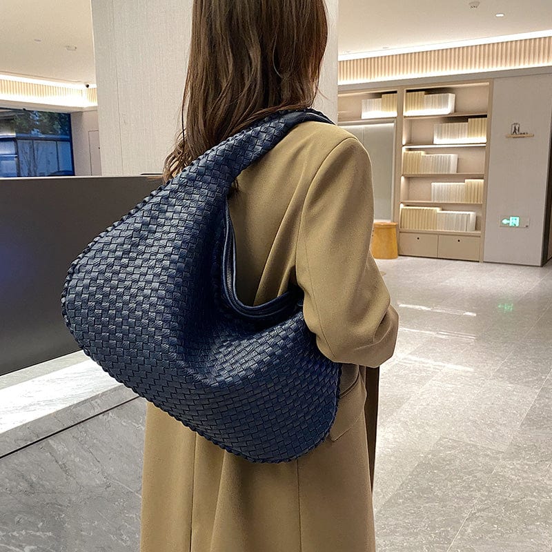 2023 Designer Fashion Leather Woven Purse for Women Luxury Top-handle Soft Tote Handbags Women Shoulder Bags