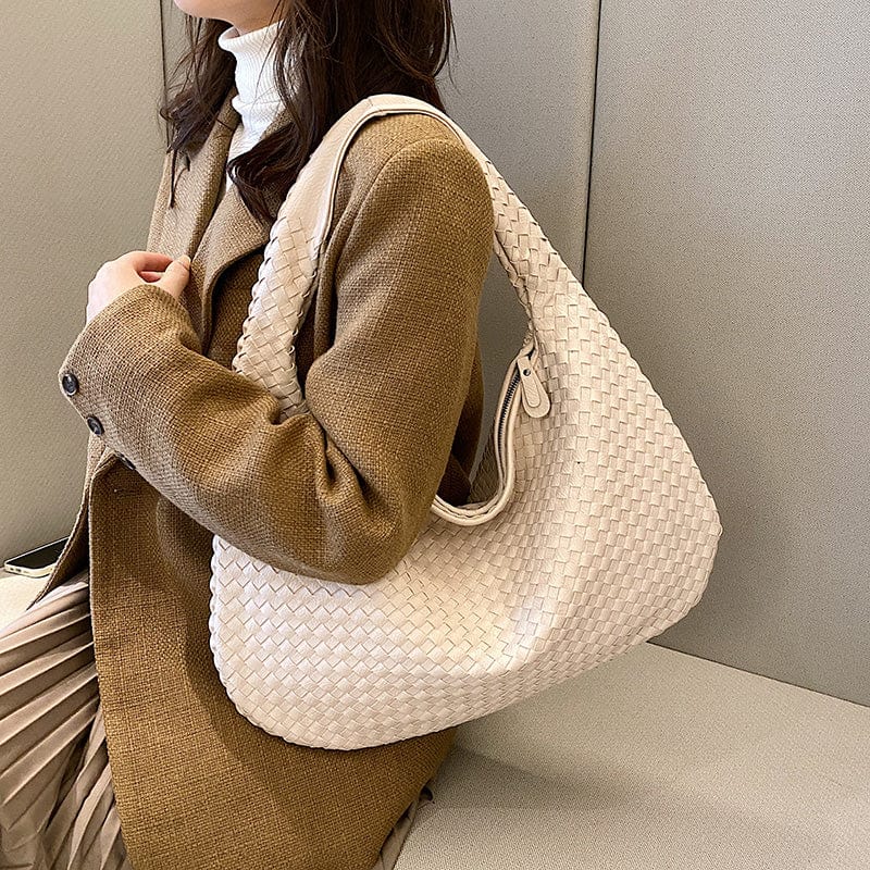 2023 Designer Fashion Leather Woven Purse for Women Luxury Top-handle Soft Tote Handbags Women Shoulder Bags