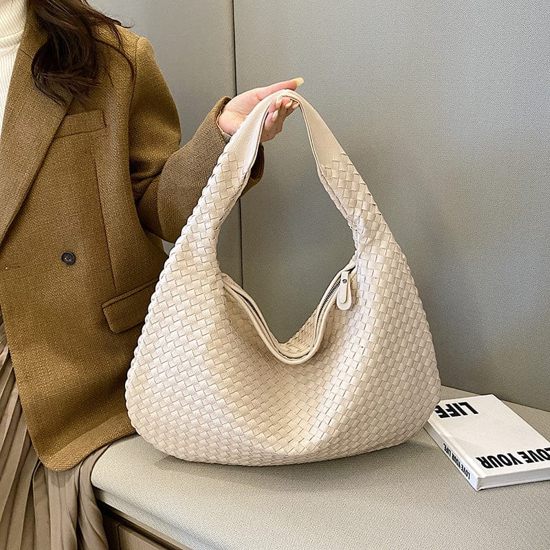 2023 Designer Fashion Leather Woven Purse for Women Luxury Top-handle Soft Tote Handbags Women Shoulder Bags