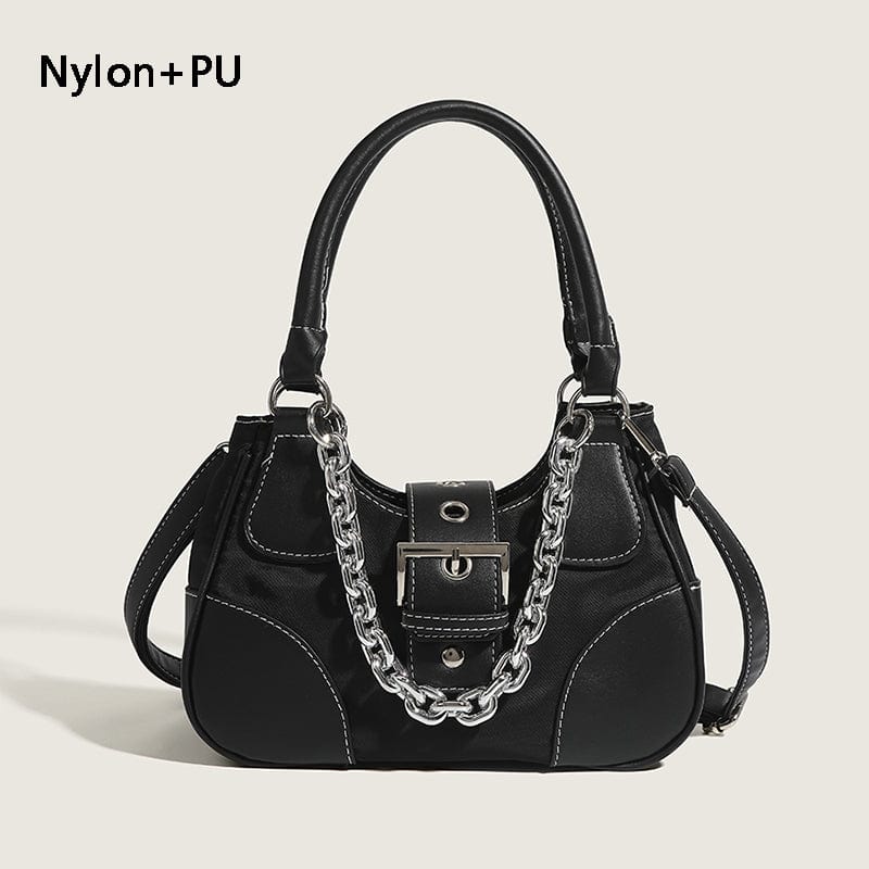 2023 Designer Lady Splice Shoulder Messenger Bag Canvas and Leather Crossbody Bag Chains Purses and Handbags Luxury Women