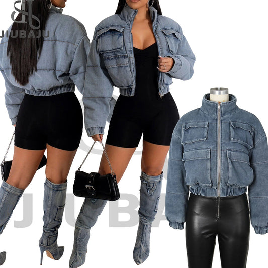 2023 Fall Winter Women Crop Top Long Sleeve Top Match Split Skirts Fashion Women Autumn 2 Piece Skirt Set