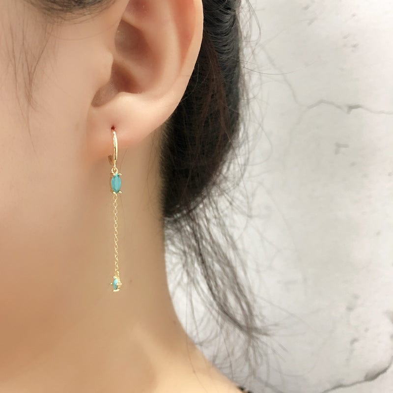 2023 Fashion Earring Jewelry 925 Sterling Silver 18k Gold Plated Color Cubic Zircon Crystal Long Chain Tassel Earrings for Women