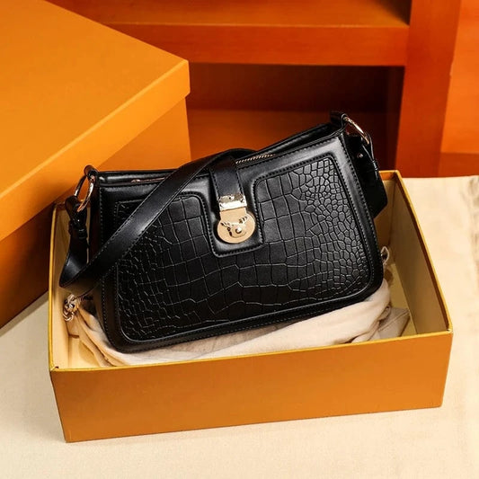 2023 hot sale luxury handbag guangdong pu leather purse designs crocodile mini stylish handbags for women