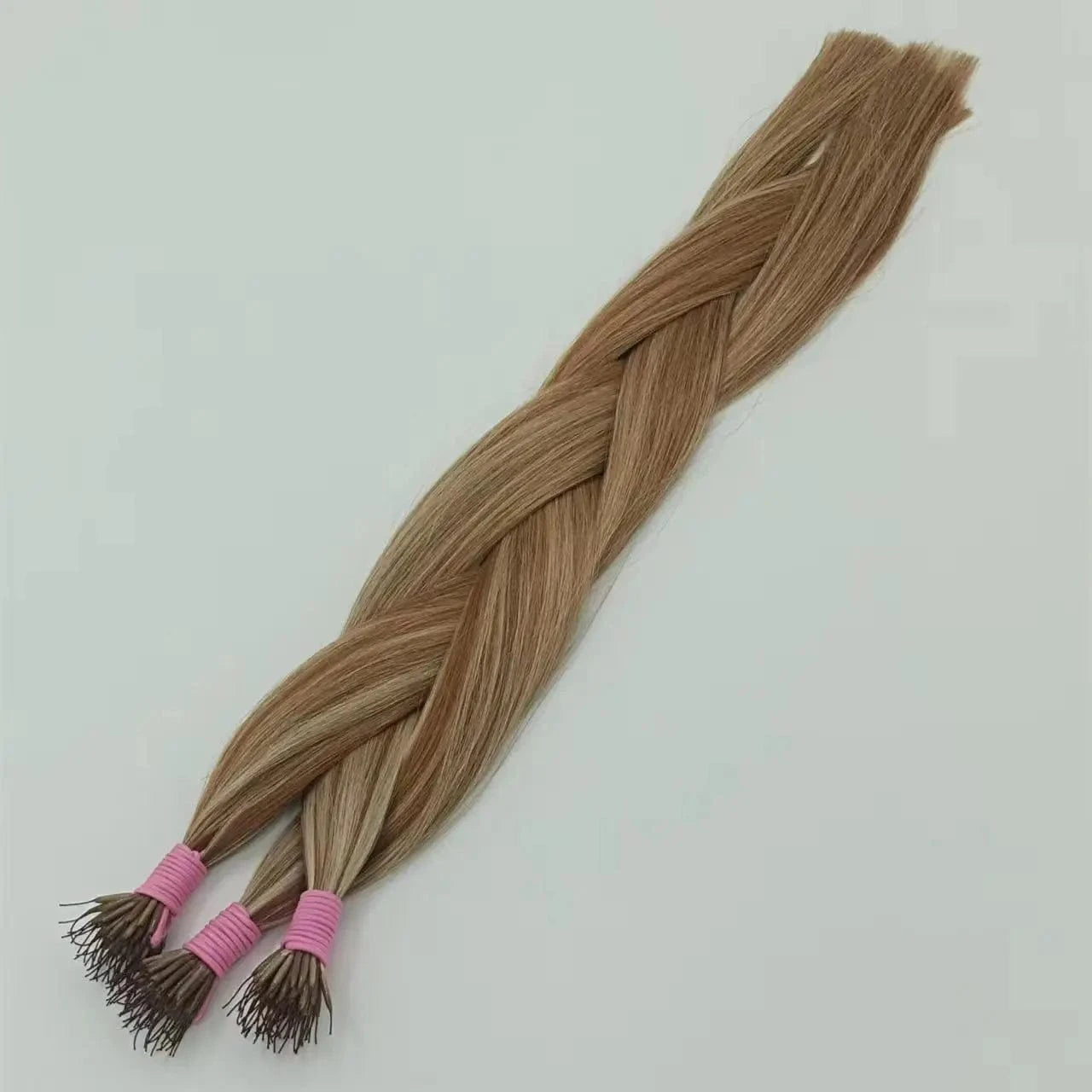 2023 hot sell  piano color #6/613  nylon thread raw brazilian virgin cuticle aligned hair  wholesale  i tip hair