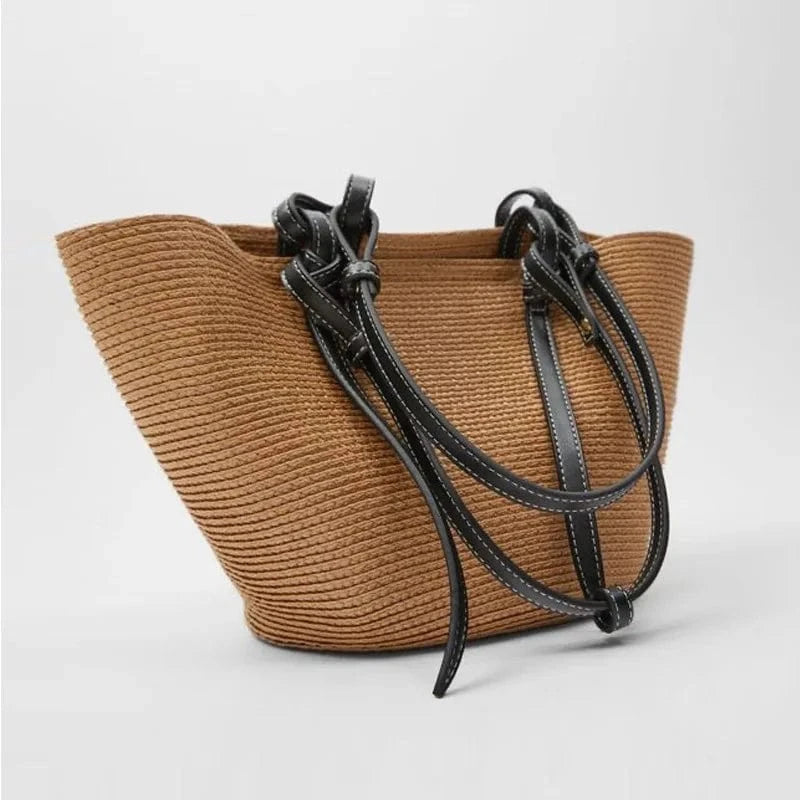 2023 Luxury Designer Beach Bag High Quality Famous Brand Straw Bags Women Summer Raffia Handbag Travel Palm Basket Wicker Tote