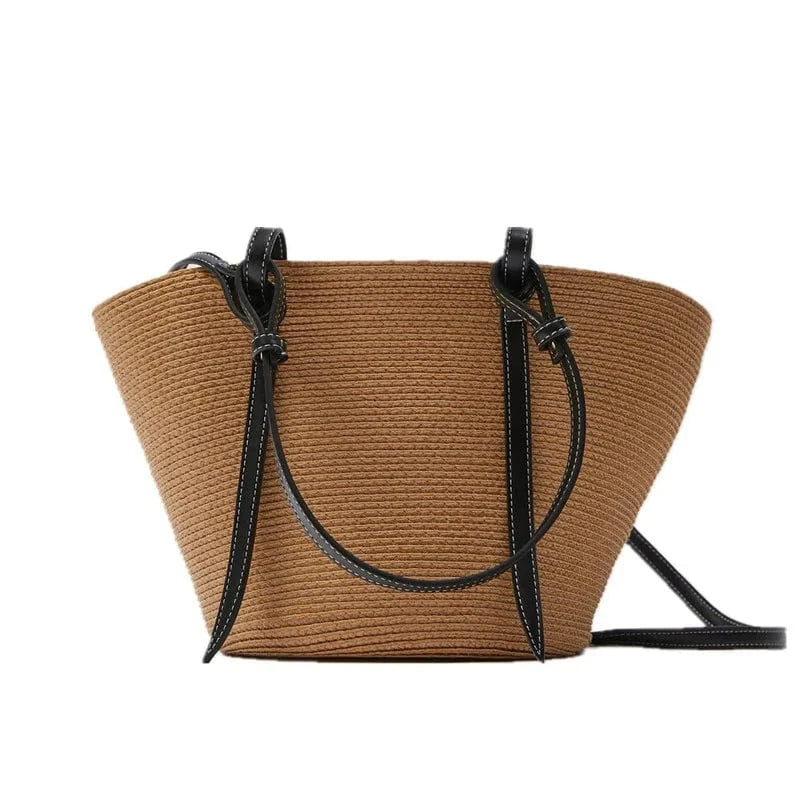 2023 Luxury Designer Beach Bag High Quality Famous Brand Straw Bags Women Summer Raffia Handbag Travel Palm Basket Wicker Tote