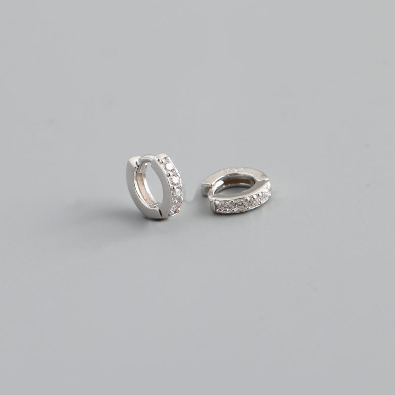 2023 Minimalist 925 Sterling Silver Gold Vermeil Small Huggie Hoop Cubic Zirconia Earring for Women