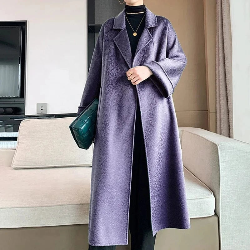 2023 New Arrival Women's 100% Genuine Wool Coats Classic Great Quality Wool Overcoat