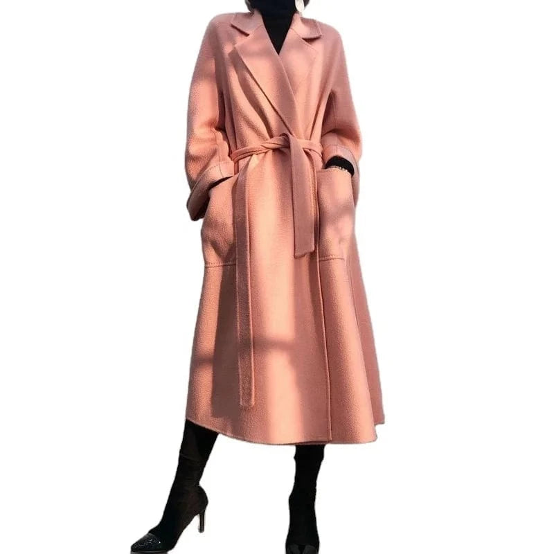 2023 New Arrival Women's 100% Genuine Wool Coats Classic Great Quality Wool Overcoat